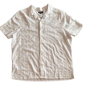NWT EXPRESS CUBAN STYLE BUTTON DOWN MENS SHIRT SHORT SLEEVE SIZE: XL